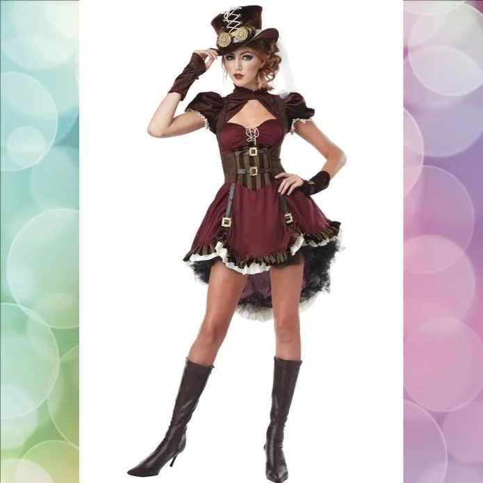 Steampunk damesjas bordeaux huren