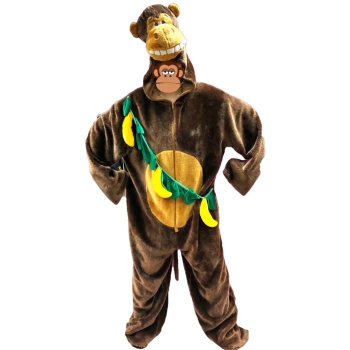 Aap mascotte kostuum banaan huren