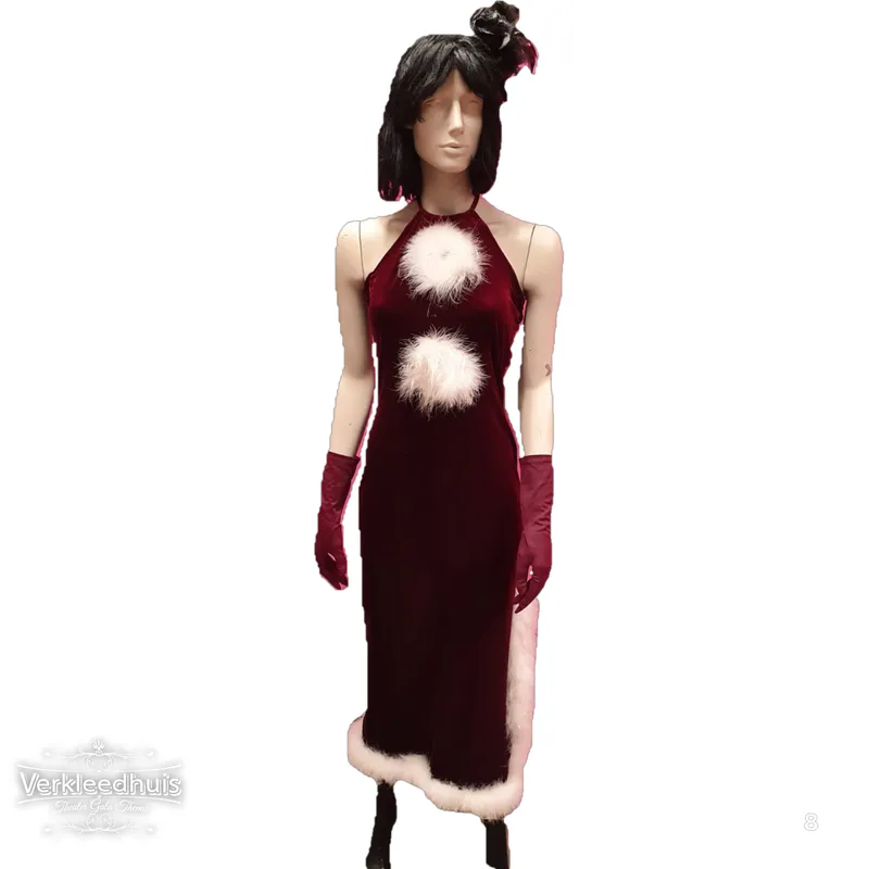 Kerstvrouw kostuum huren 08