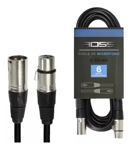 CABLE XLR ROSS 6 MTS (HEMBRA/MACHO) 