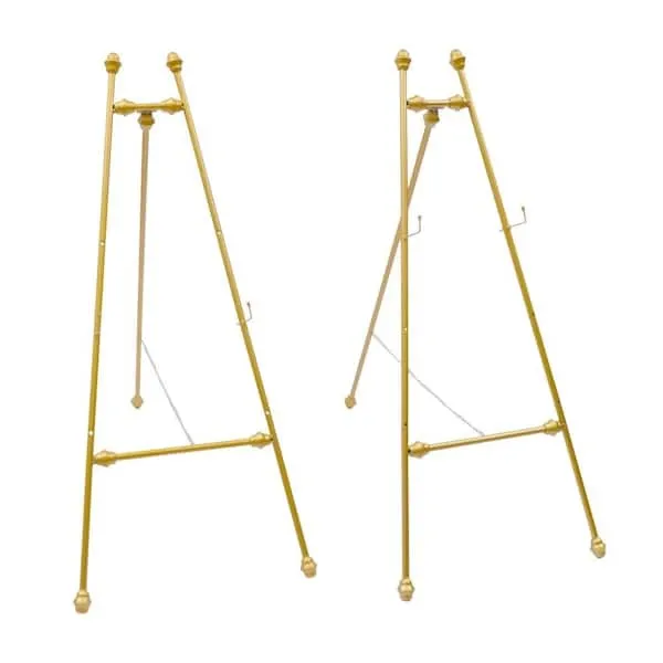 Gold Metal Easel Stand