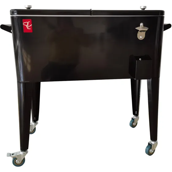 Retro Patio Cooler, Sleek Black