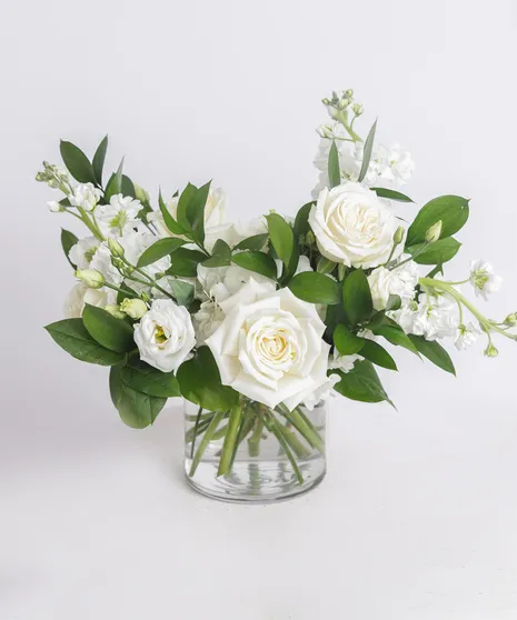 Green and White Flower Centerpieces