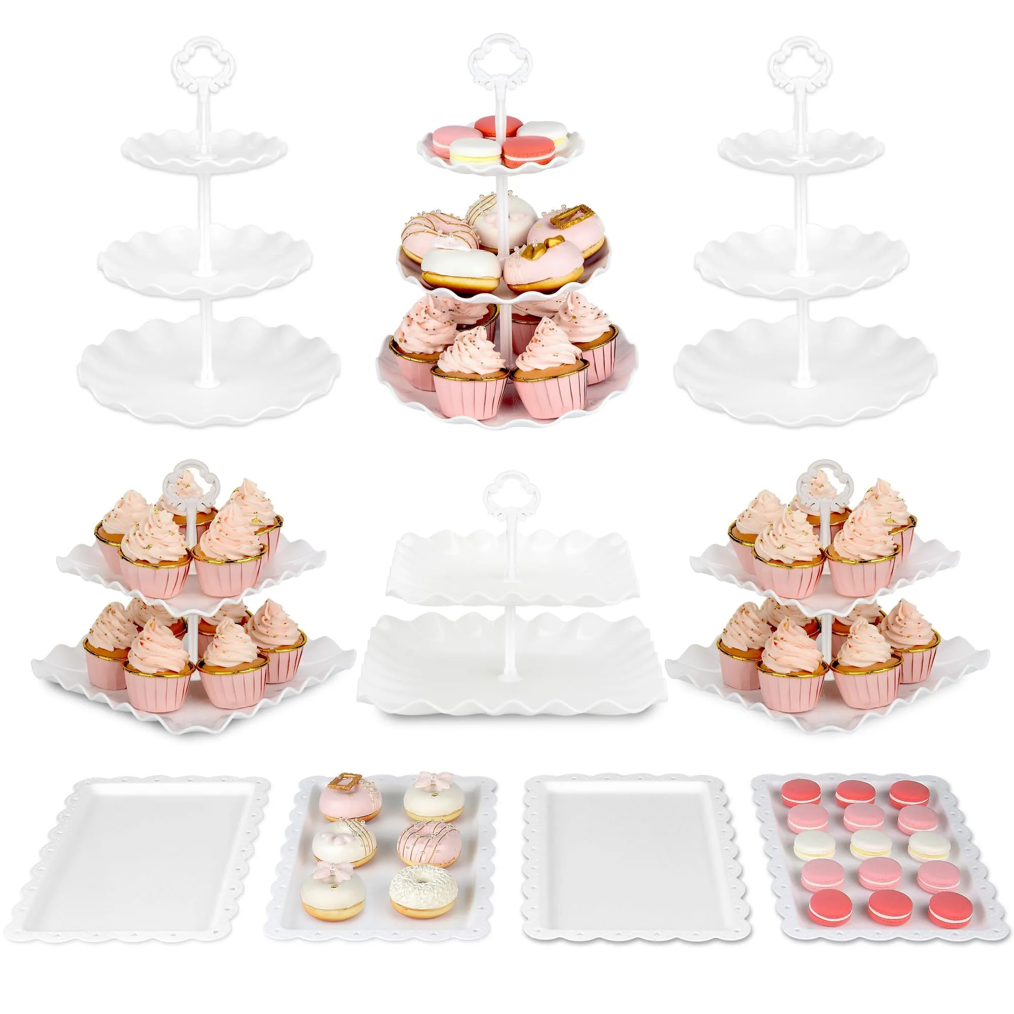 Cup Cake Stand White two tier