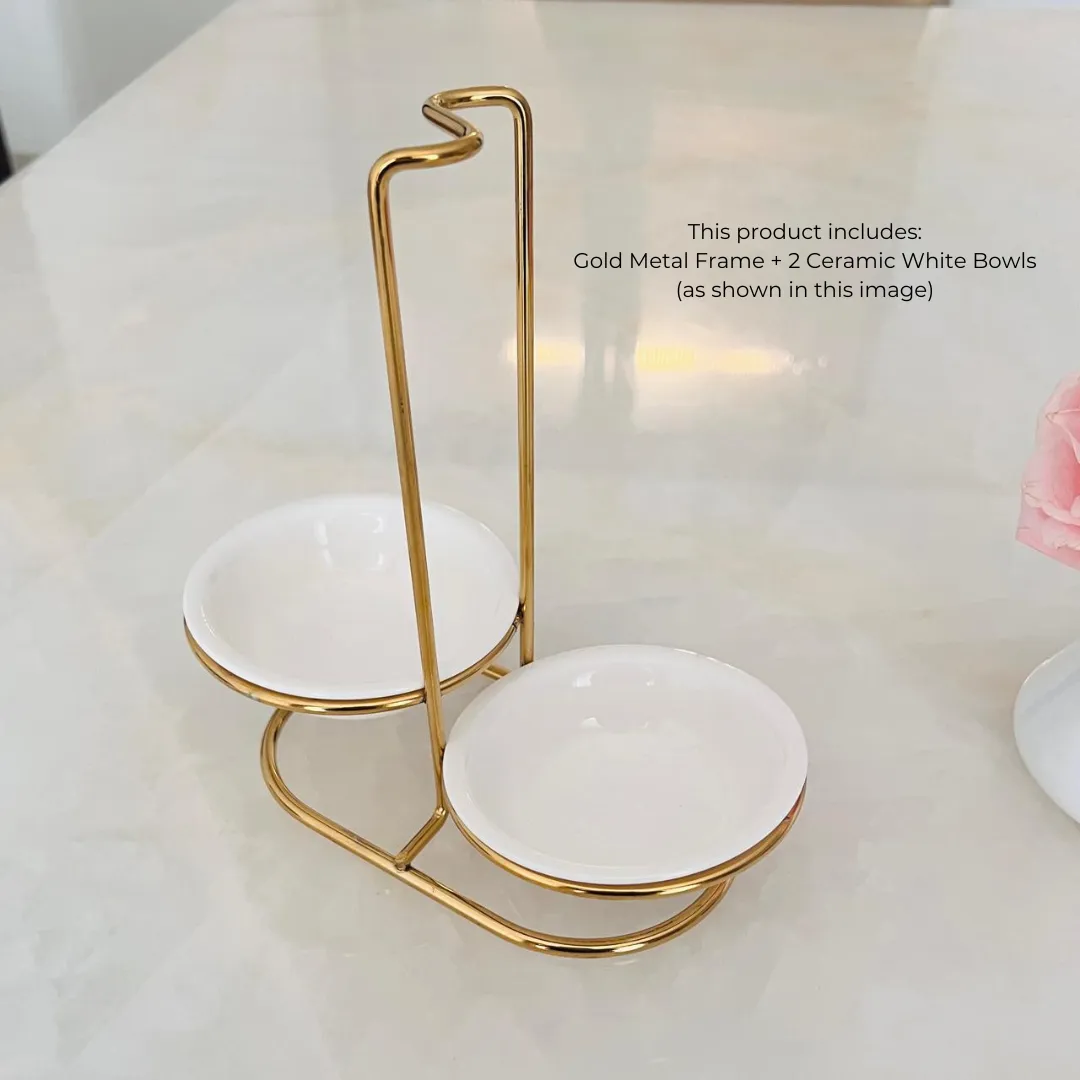 Gold Serving Spoon with plate