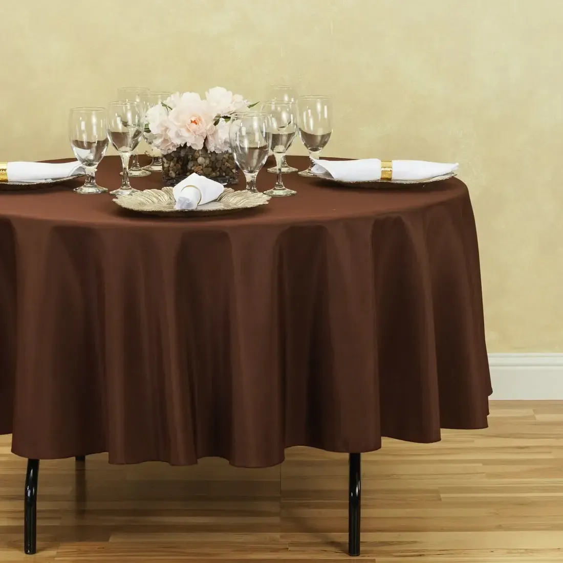  Brown Table Cover Round