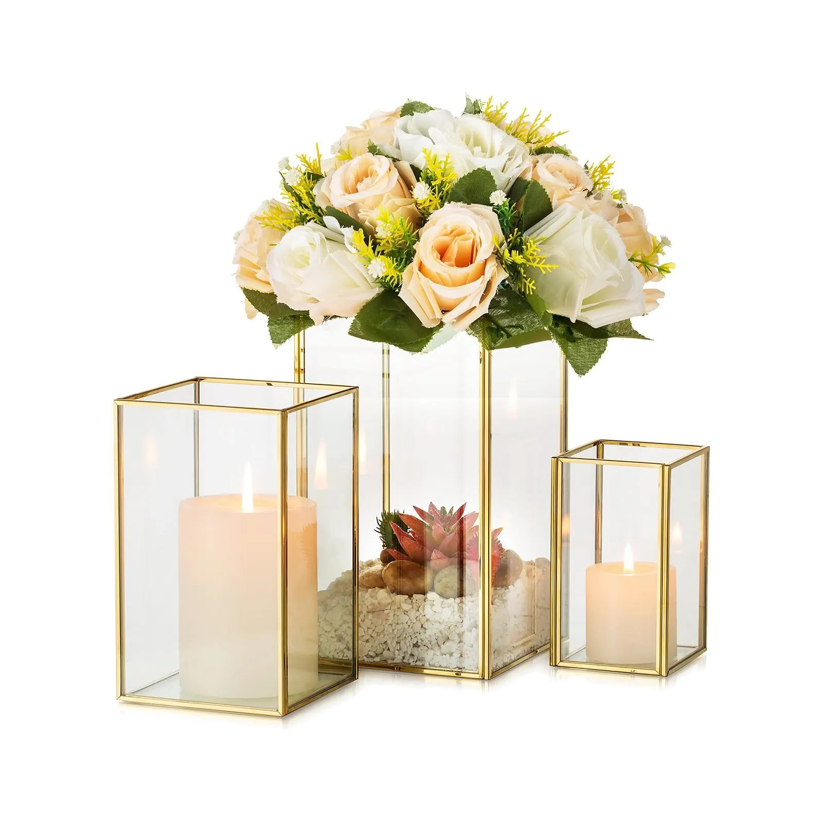 Gold Square Centrepiece