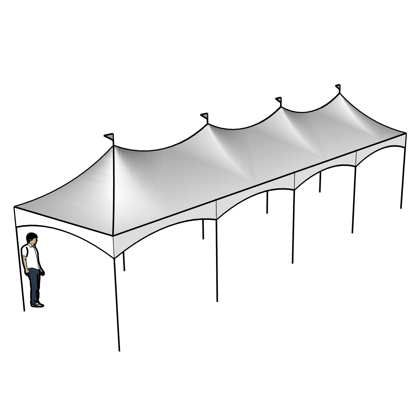 10x40 Canopy Tent with walls