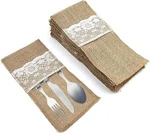 Hessian Cutlery Sleeve