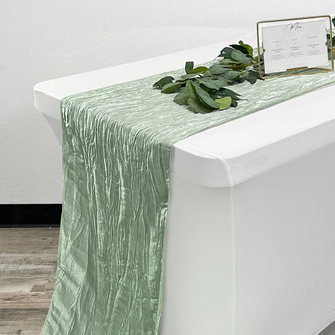 Crinkle Table Runner - Green