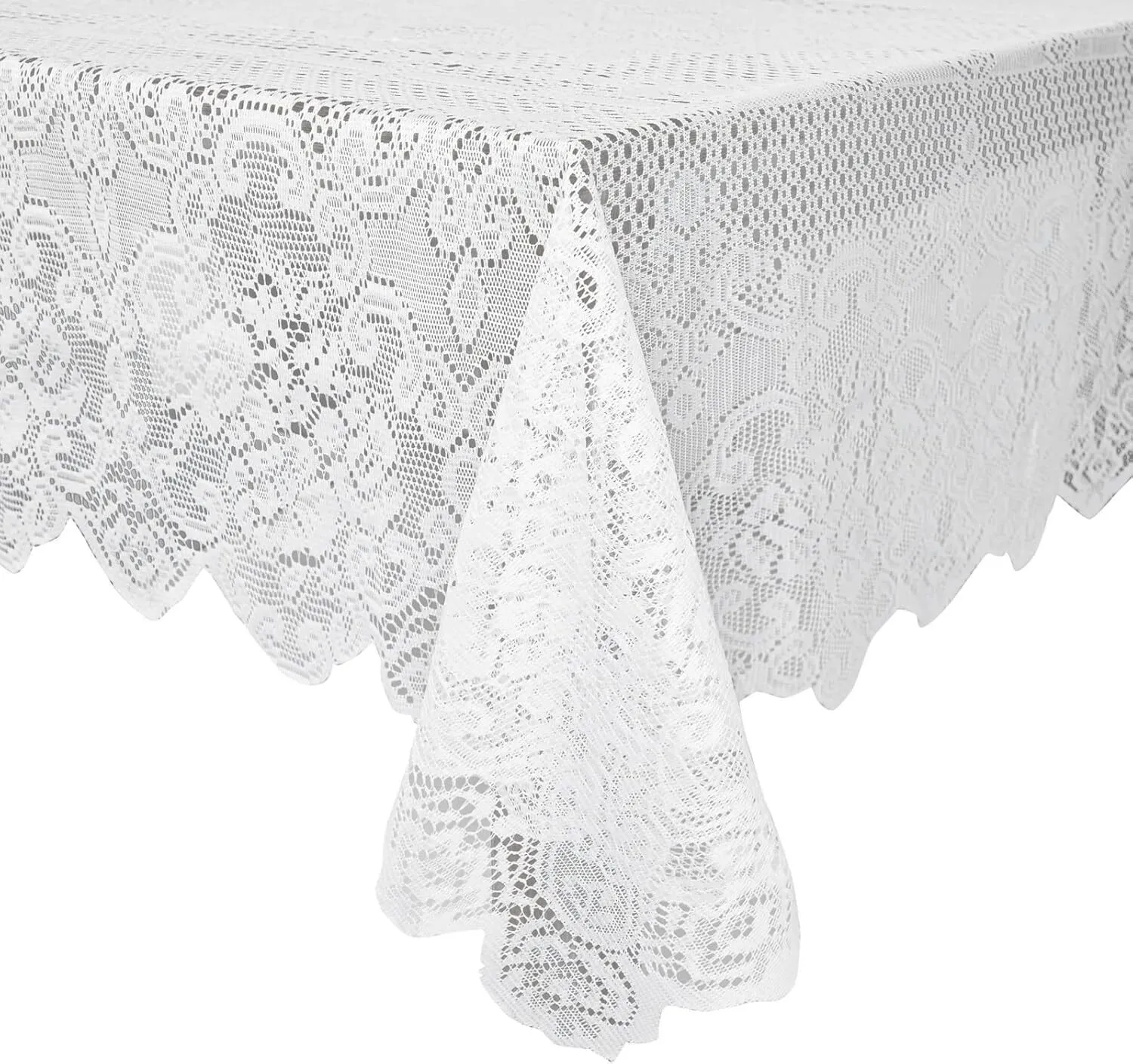 White Vintage Lace Table Cloth