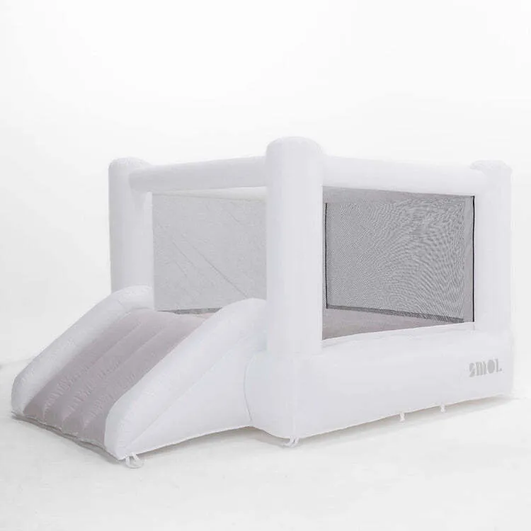 Smol White Bounce House with Slide