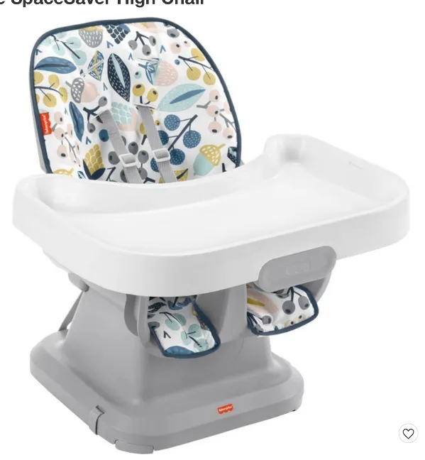 Fisher-Price SpaceSaver Simple Clean High Chair – Portable Infant-to-Toddler Dining Chair and Booster S