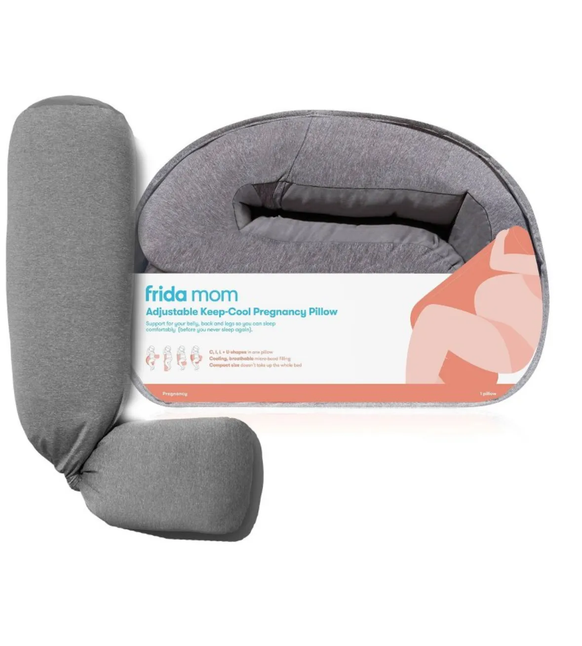 Frida Mom Adjustable Cooling Pregnancy Pillow