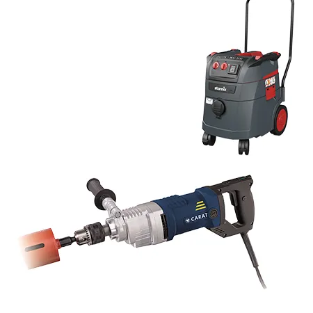 Bouwstofzuiger + Diamantboormachine droog