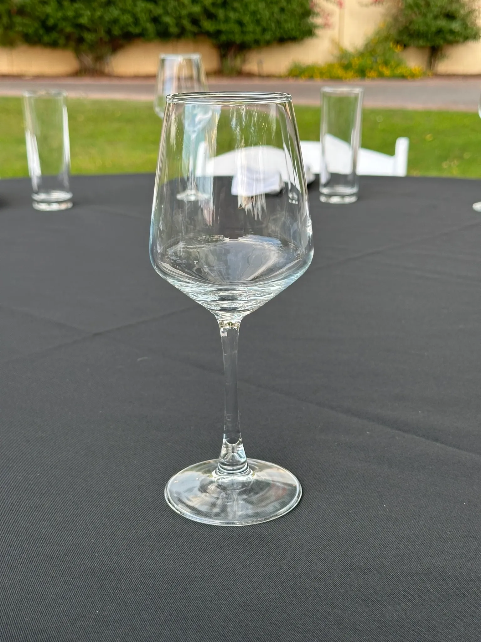 Stemmed wine glass
