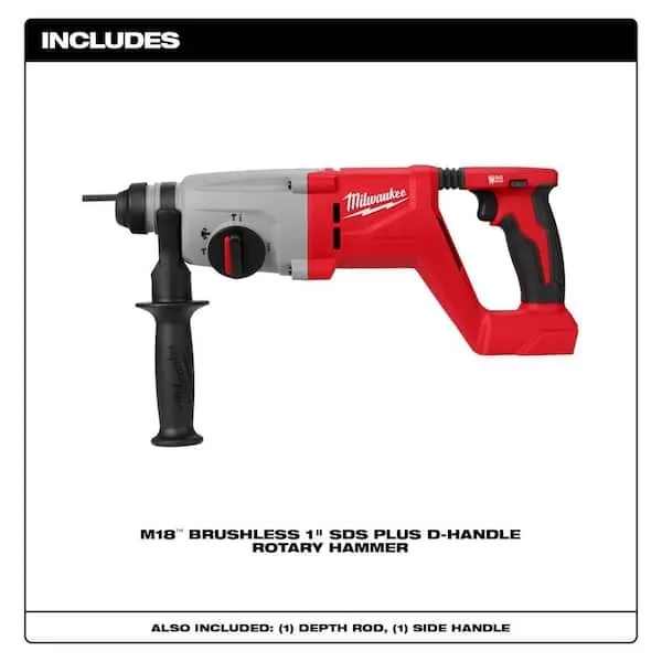 MILWAUKEE CORDED SDS PLUS D-HANDLE ROTARY HAMMER DRILL 
