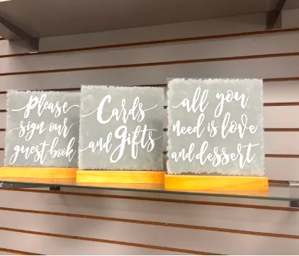 Dusty Blue Wedding Signage