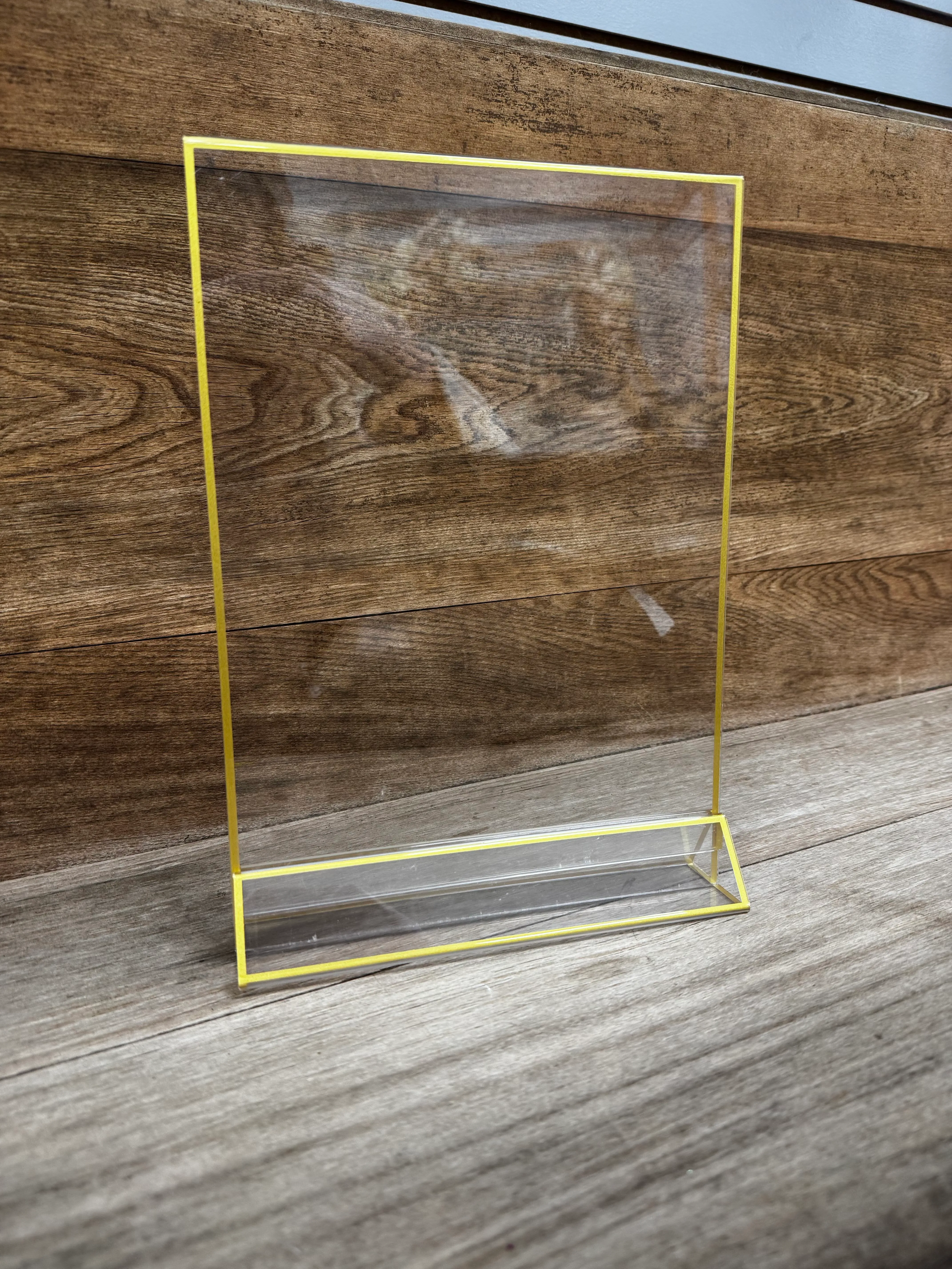 8.5" x 11" Acrylic Sign Holders | Gold