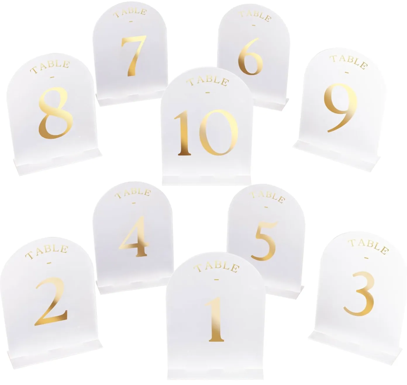 Acrylic Table Numbers | Gold