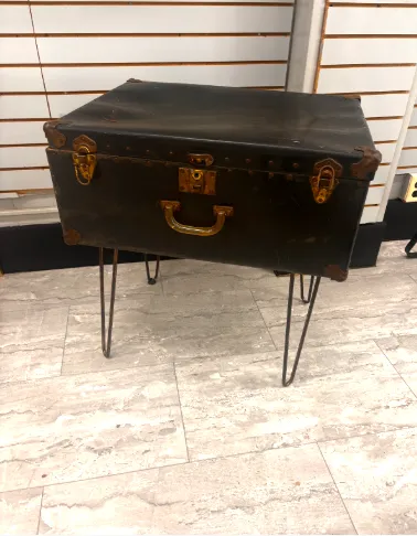 Vintage Black Chest Table
