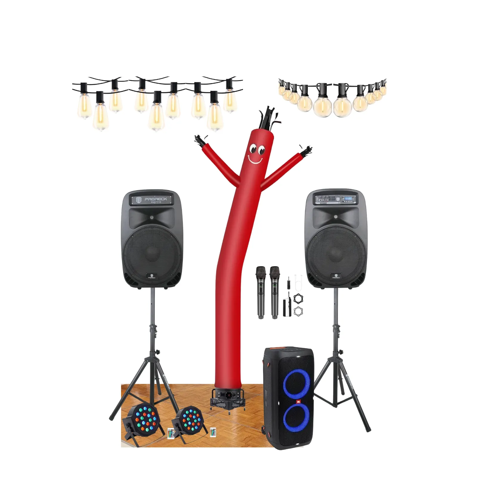 Audio-Visual, Dance Floor, and Lighting