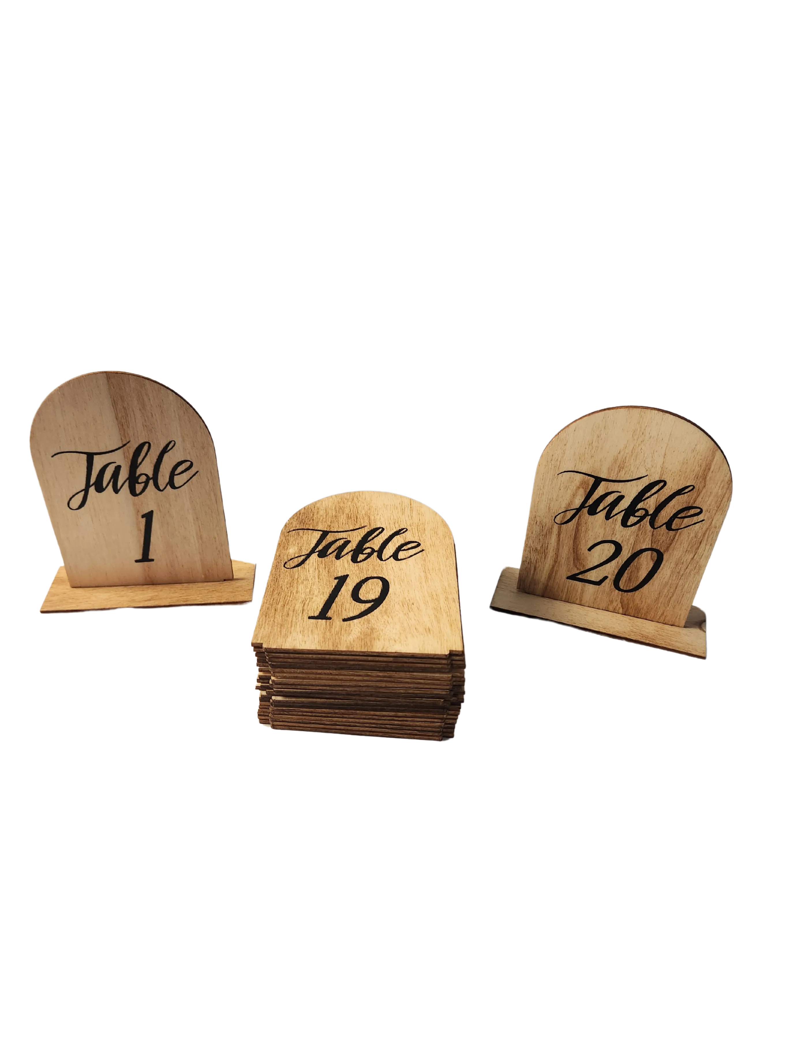 Wooden Table Numbers 1-20