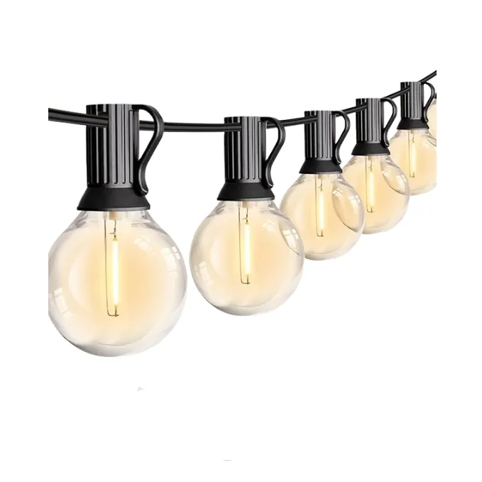 30' Led String Lights Outdoor Patio Lights G40 round