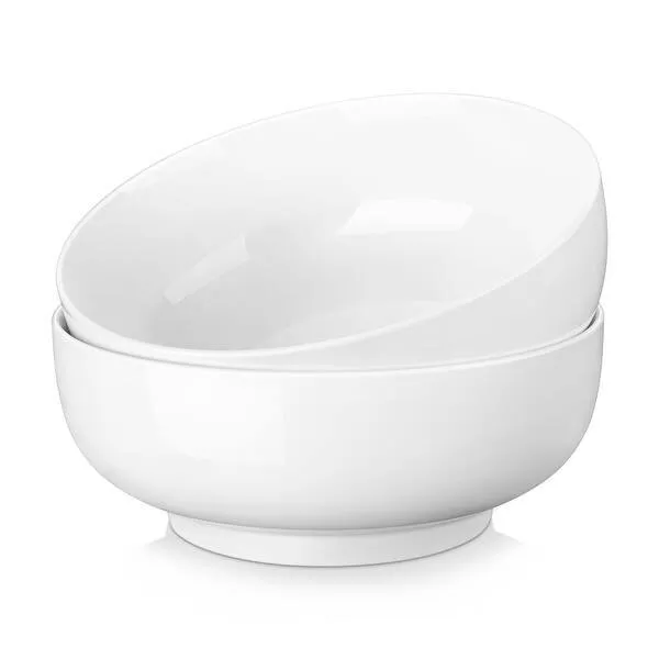Serving Bowl, 114 OZ (10") Porcelain White, use for Salad, Soup, Pasta and Dinners