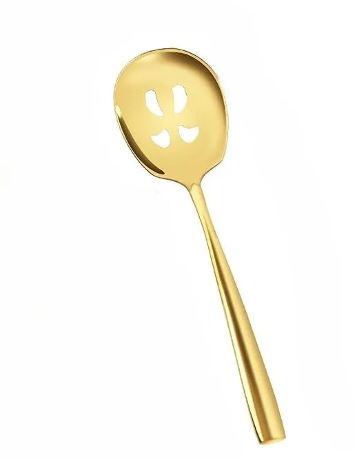 Gold serving Slotted spoon 9.14 Inch Stainless Steel 