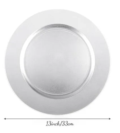 13" Silver Colored Charger Plate