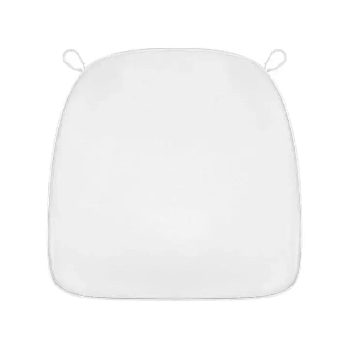2" White Vinyl Chiavari Chair Cushion