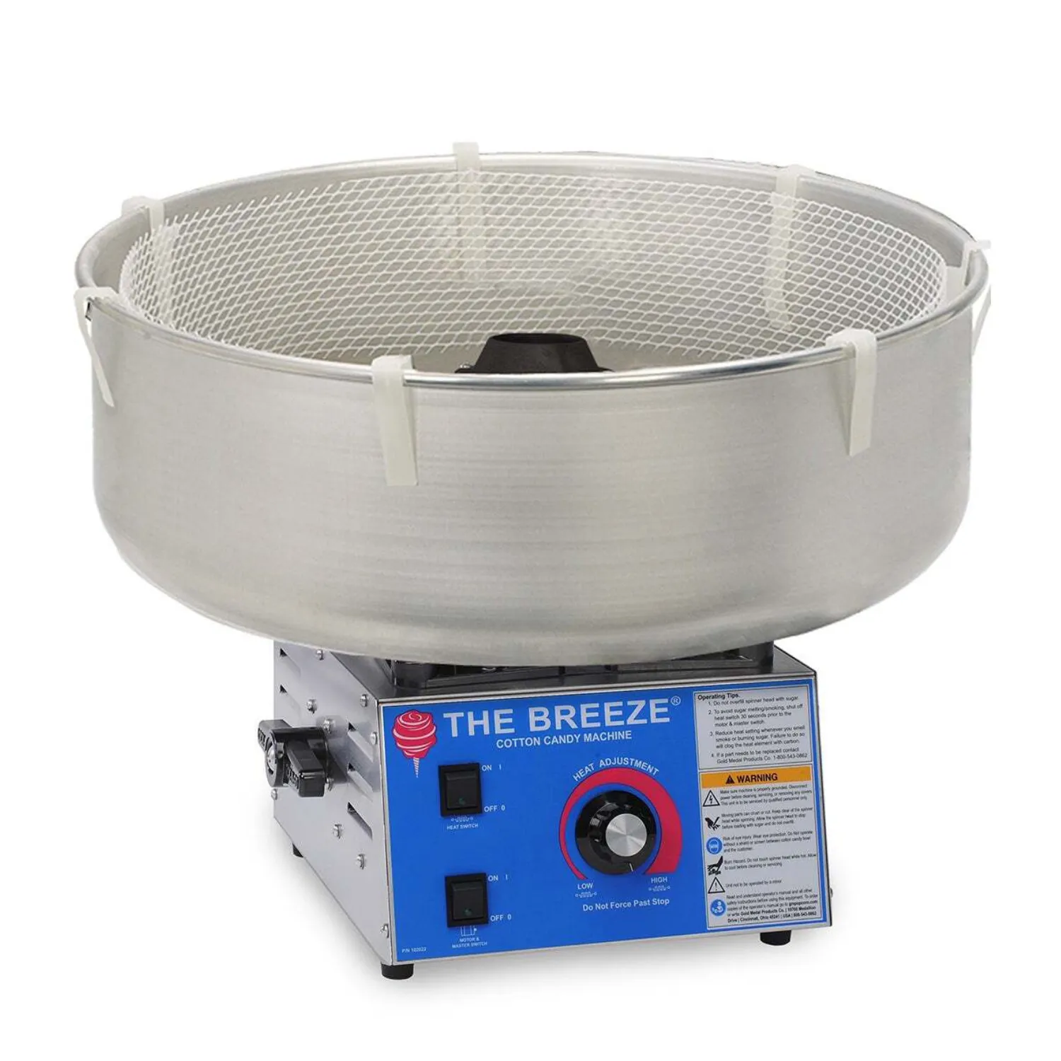 Commercial Grade Cotton Candy Machine (Gold Medal Breeze 3030) with 26" Bowl