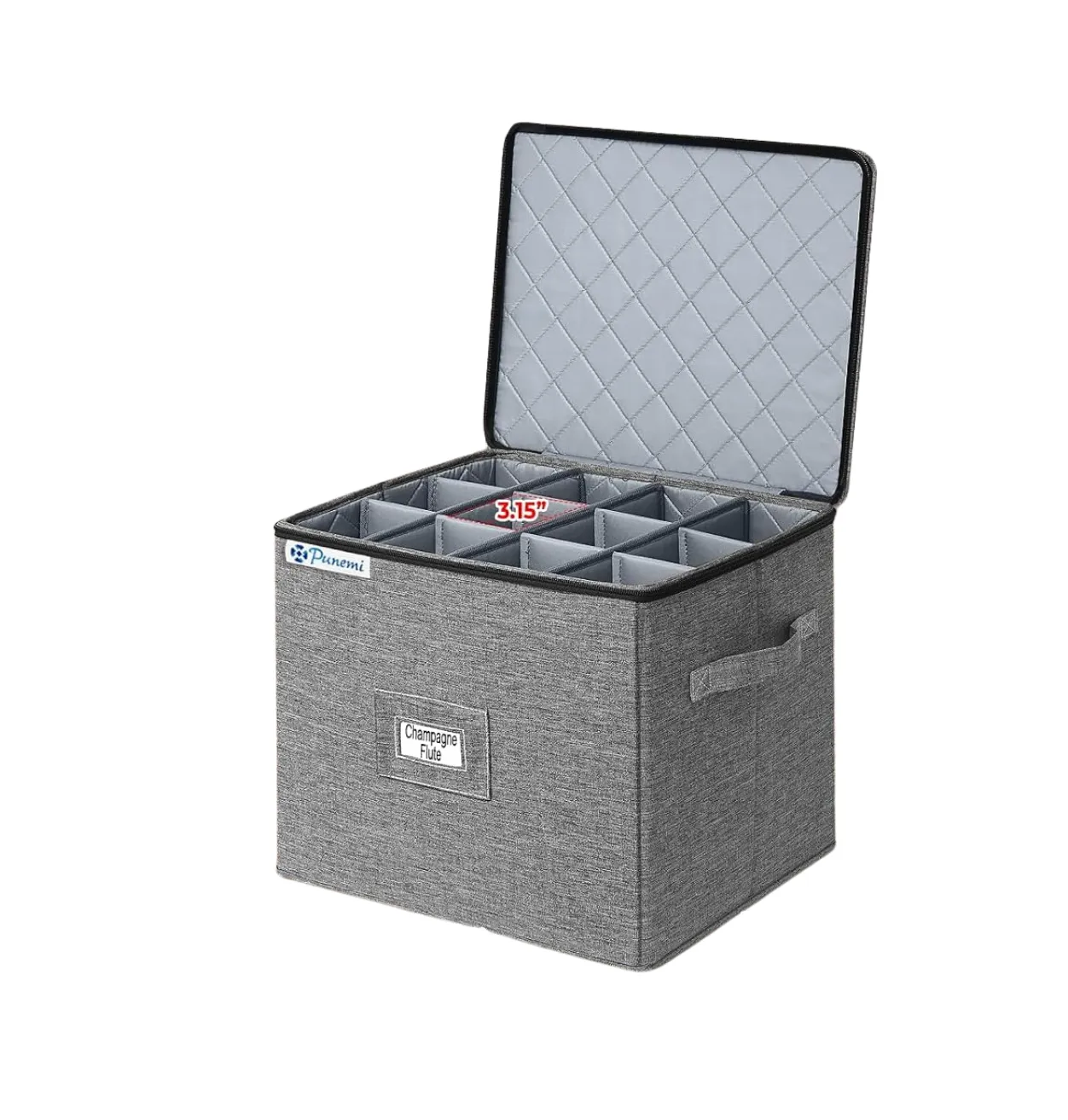 Hard Shell Stackable Moving Case for Champagne Flutes