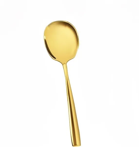 Gold Serving spoon, Solid Spoon 9.14 Inch Stainless Steel 