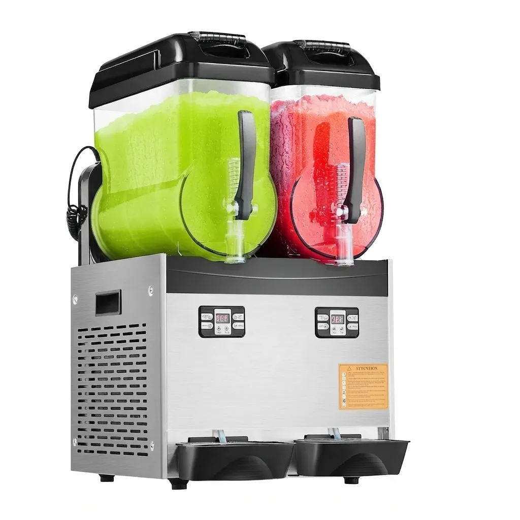  Commercial Slushy Machine, 12Lx2 Double Drink Maker