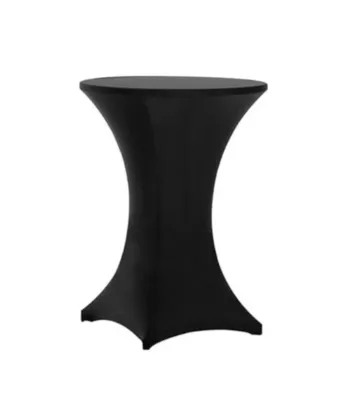 30x42 Inch Highboy Spandex Cocktail Table Covers - Black - Fitted for 30" Round