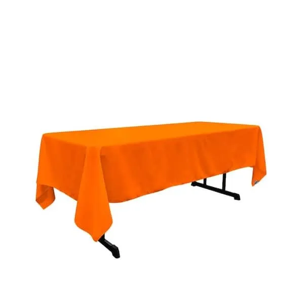 Orange 60" x 102" Premium Polyester Rectangle Table Linen