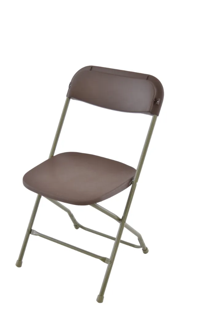 Brown Folding Chair 250# Weight Capacity