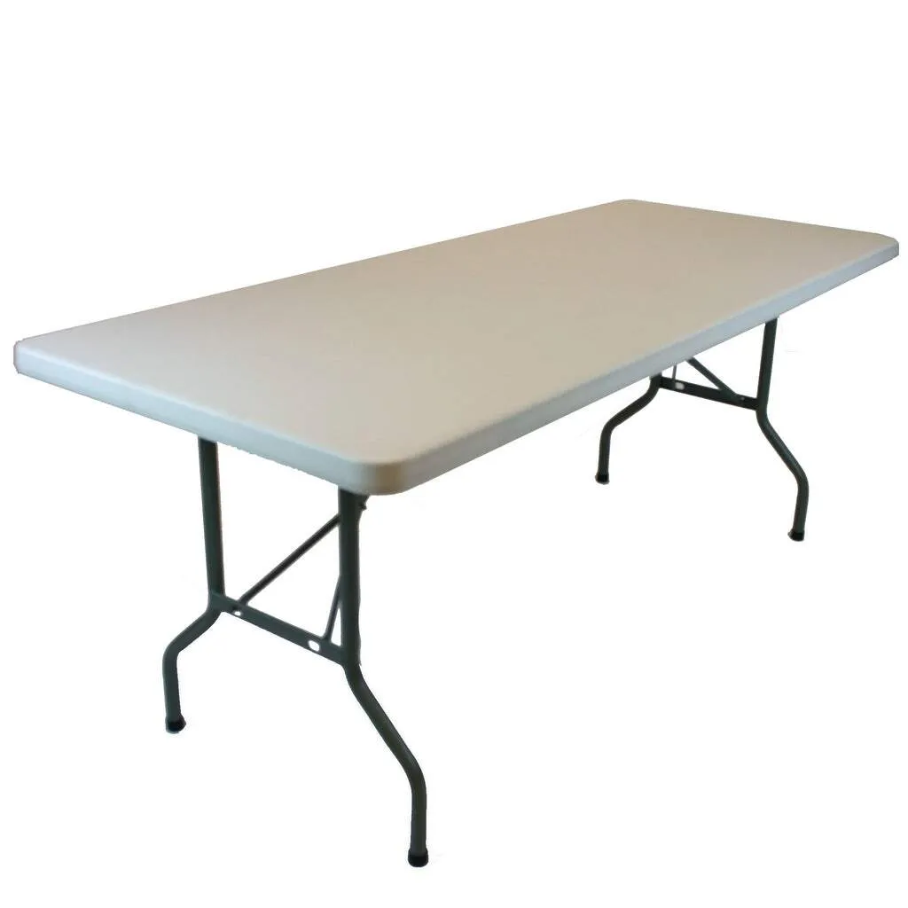 6' x 30" Rectangle Folding Table-Granite White