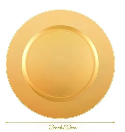 13" Gold Colored Charger Plate