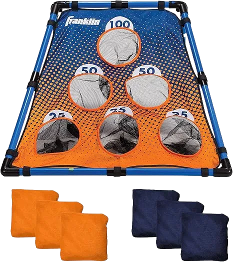 6-hole bean bag toss comes with 2 boards and 12 bean bags-2-4 players