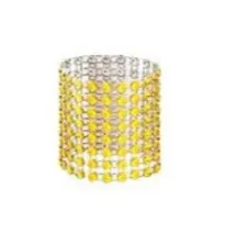 Gold Mesh Diamonds Napkin Ring