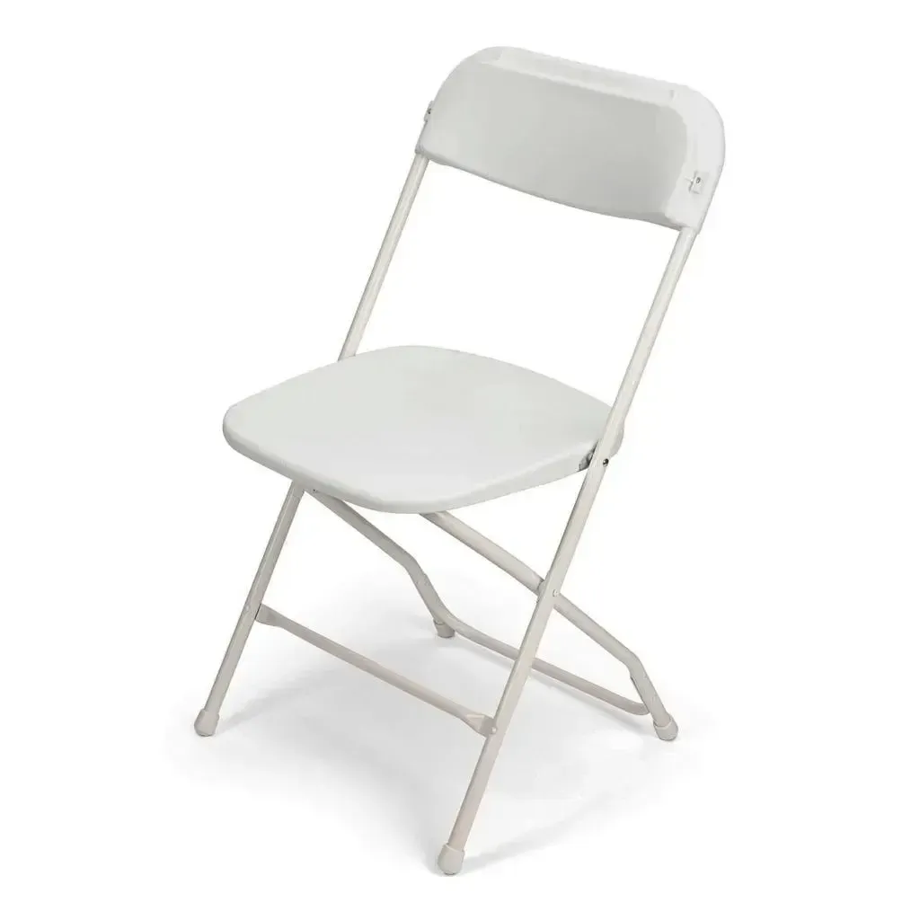 White Folding Chair Atlas 250# Weight Capacity