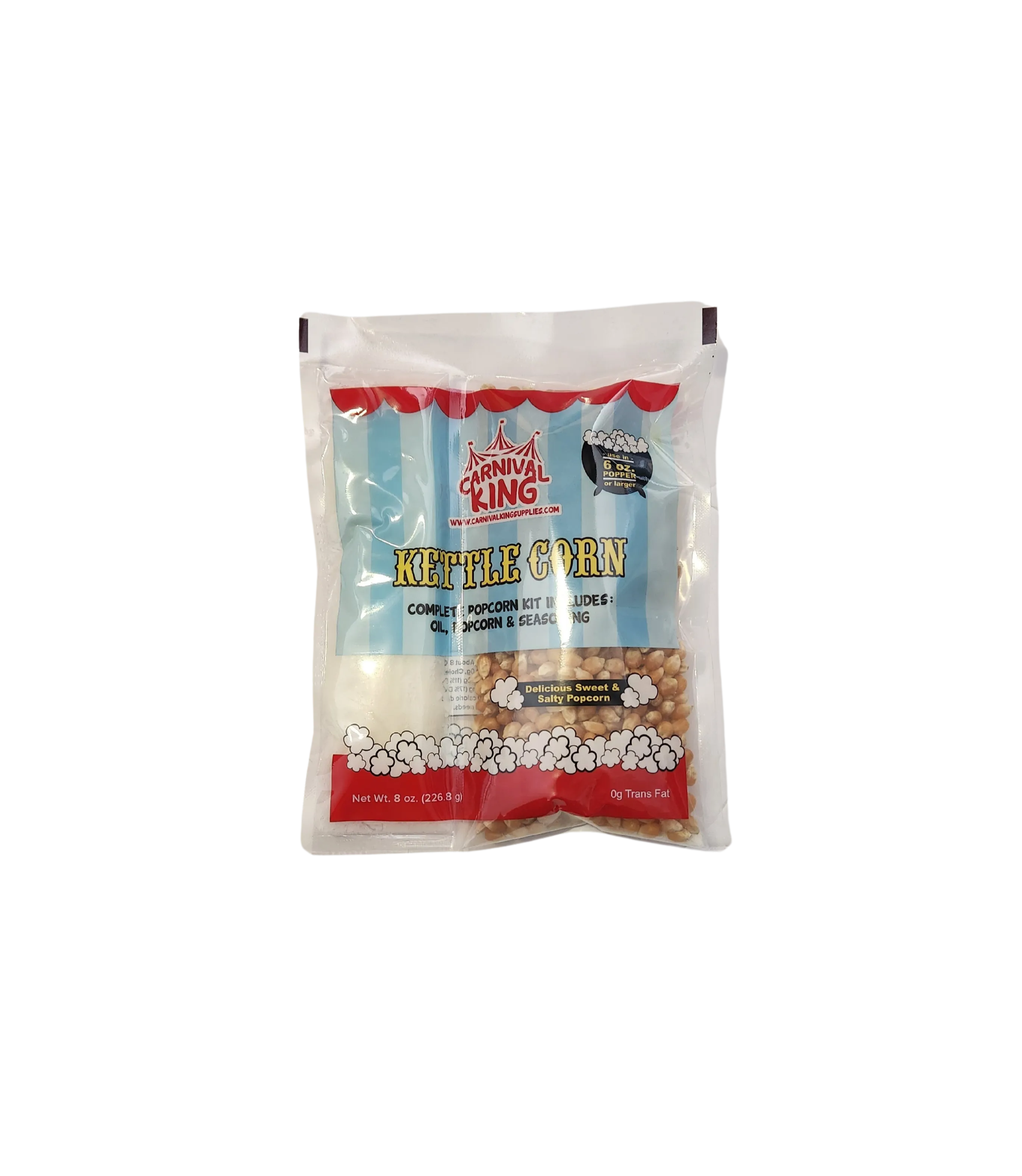 Popcorn kit pre-measured for 6 ounce kettle includes butter oil seeds-makes about 1.5 gallon