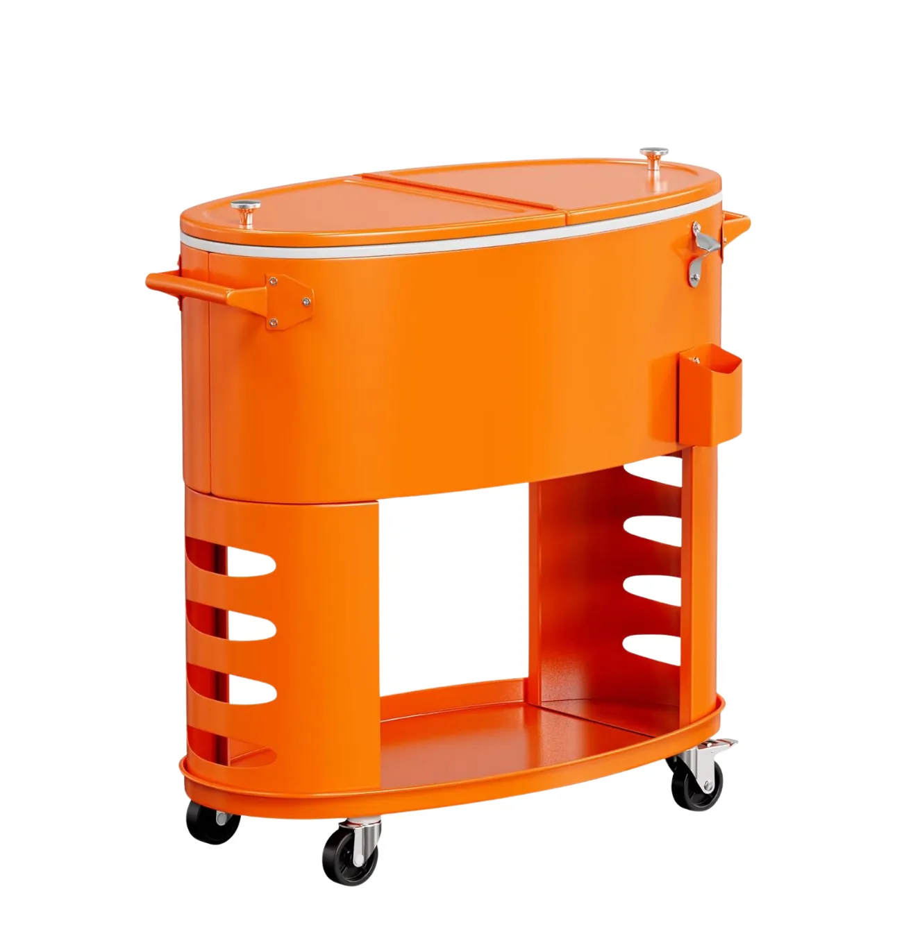 70 Quart Rolling Ice Chest on Wheels - Patio Cooler