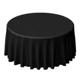 SCUBA - Black 108" Round Premium Linen