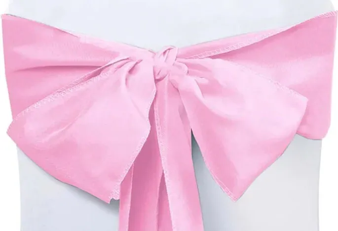 Pink Polyester Sash 6" x 108"