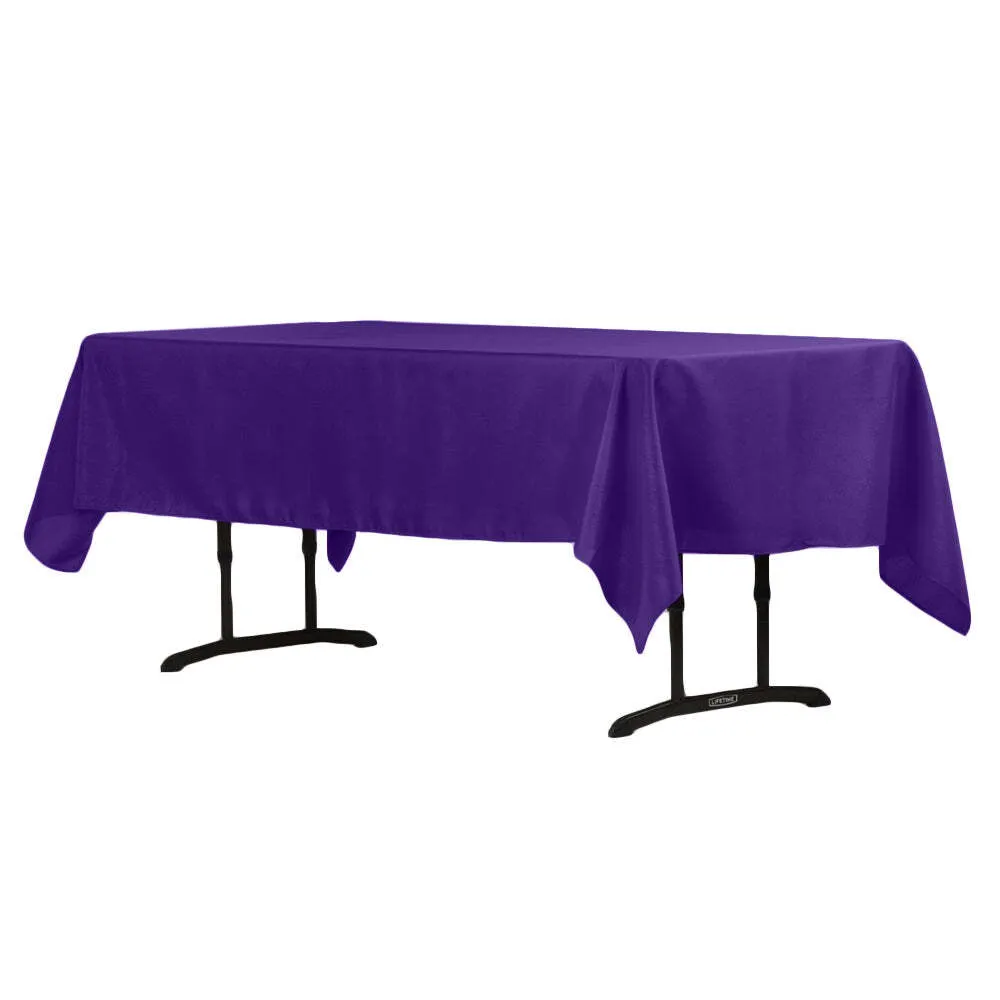 Purple 60" x 102" Premium Polyester Rectangle Table Linen