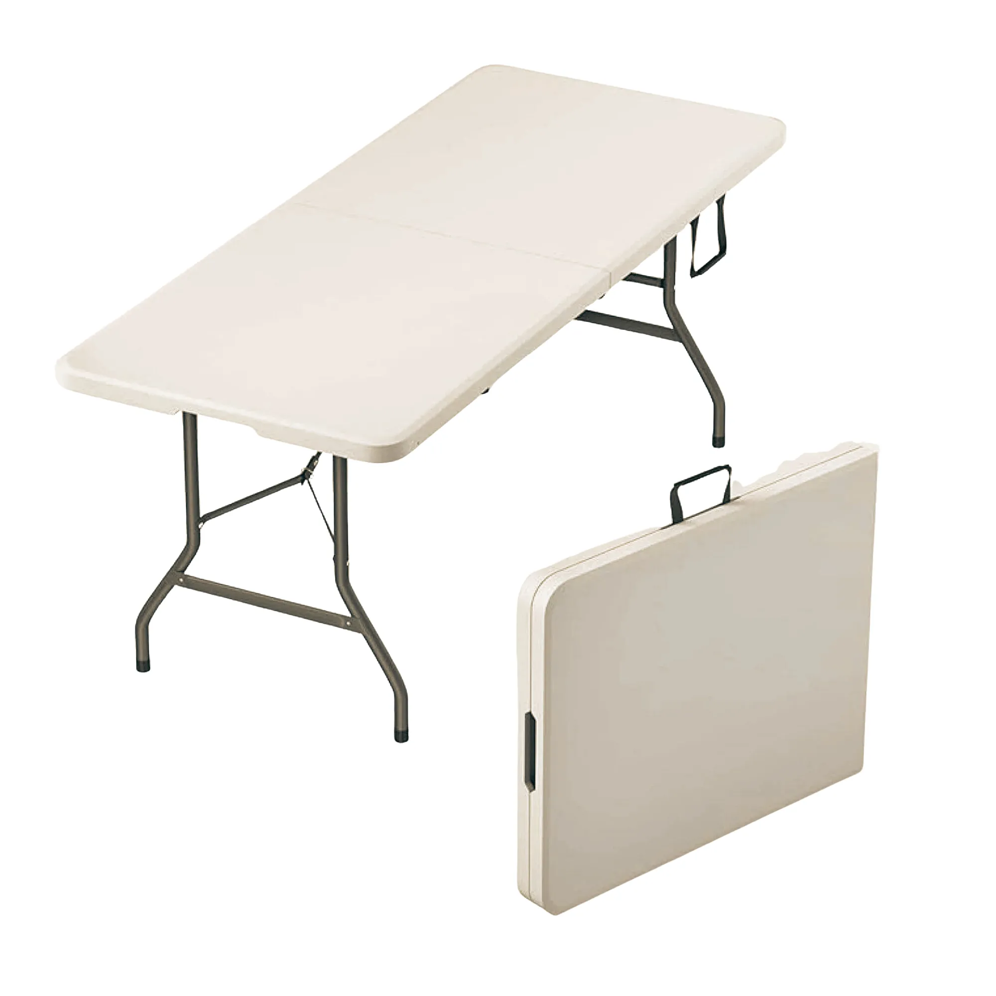 6' x 30" Rectangle Folding Table-Granite White